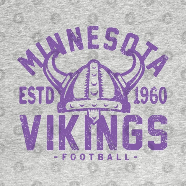 Retro Minnesota Vikings 2 by Buck Tee Originals by Buck Tee